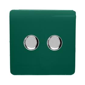 ART-2LDMDG  2 Gang 2 Way LED Dimmer Switch Dark Green